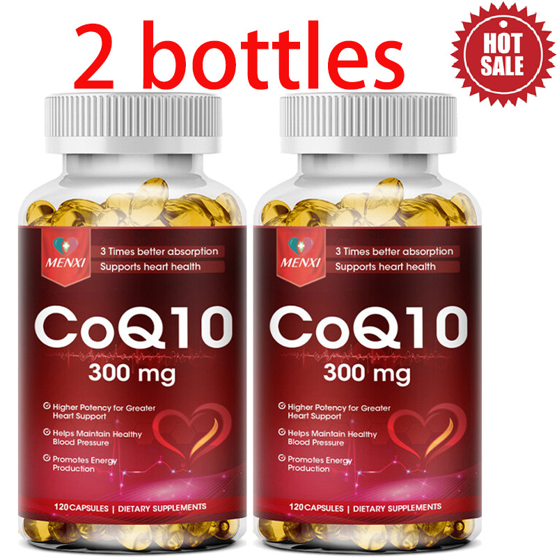 CoQ10 300mg 240 Softgels Coq10 Coenzyme Q10 Heart Support NON GMO