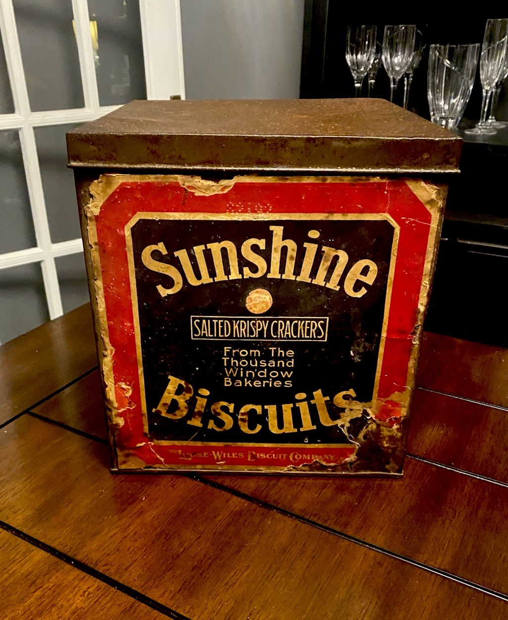 *Rare* Antique c.1915 Loose - Wiles Sunshine Biscuits Metal Store Display Box