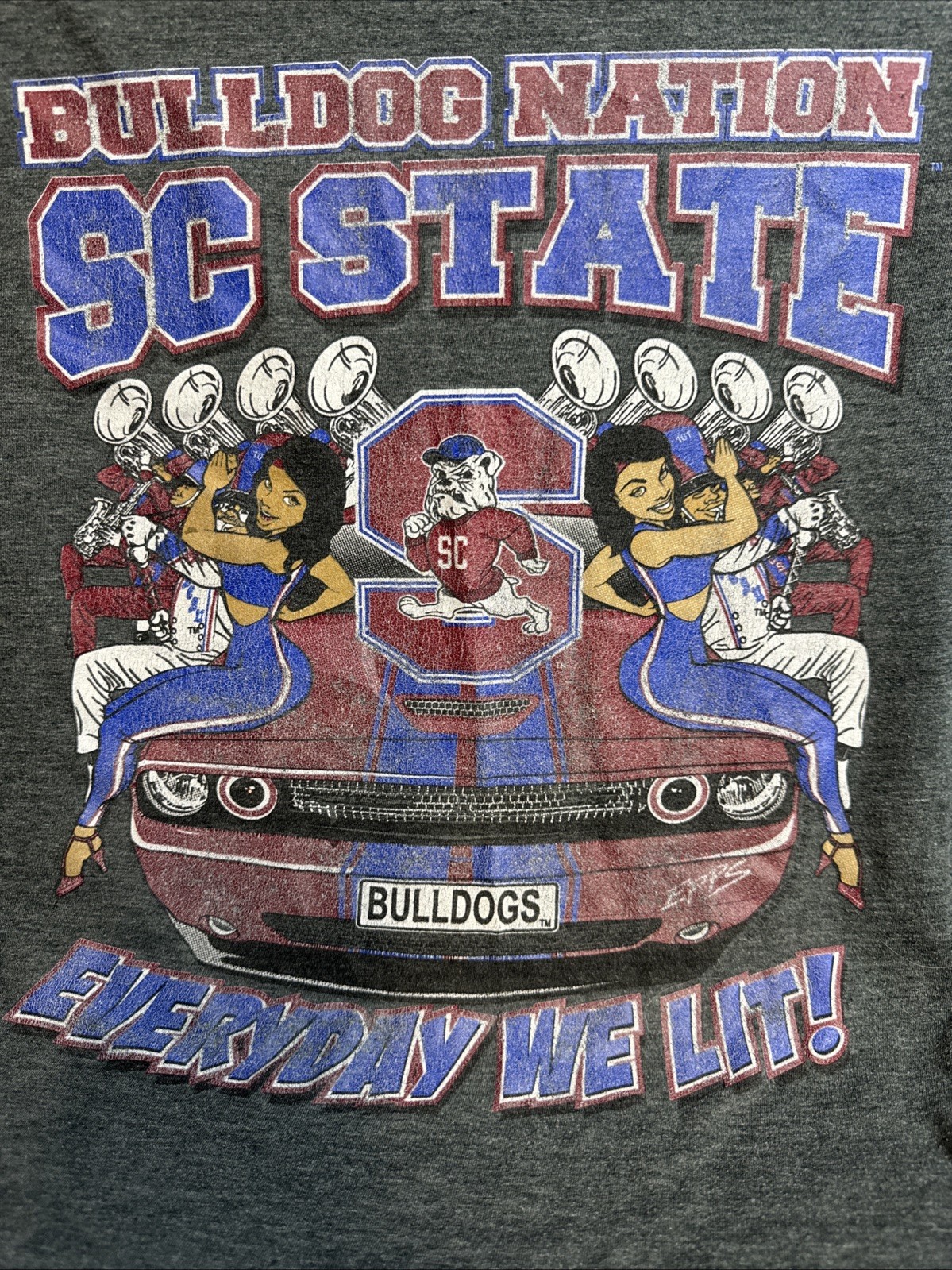 VTG - Gildan Women Band Cars SC State University Bulldogs T-shirt XL 1990s VTG - Gildan Women Band Cars SC State University Bulldogs T-shirt XL 1990s