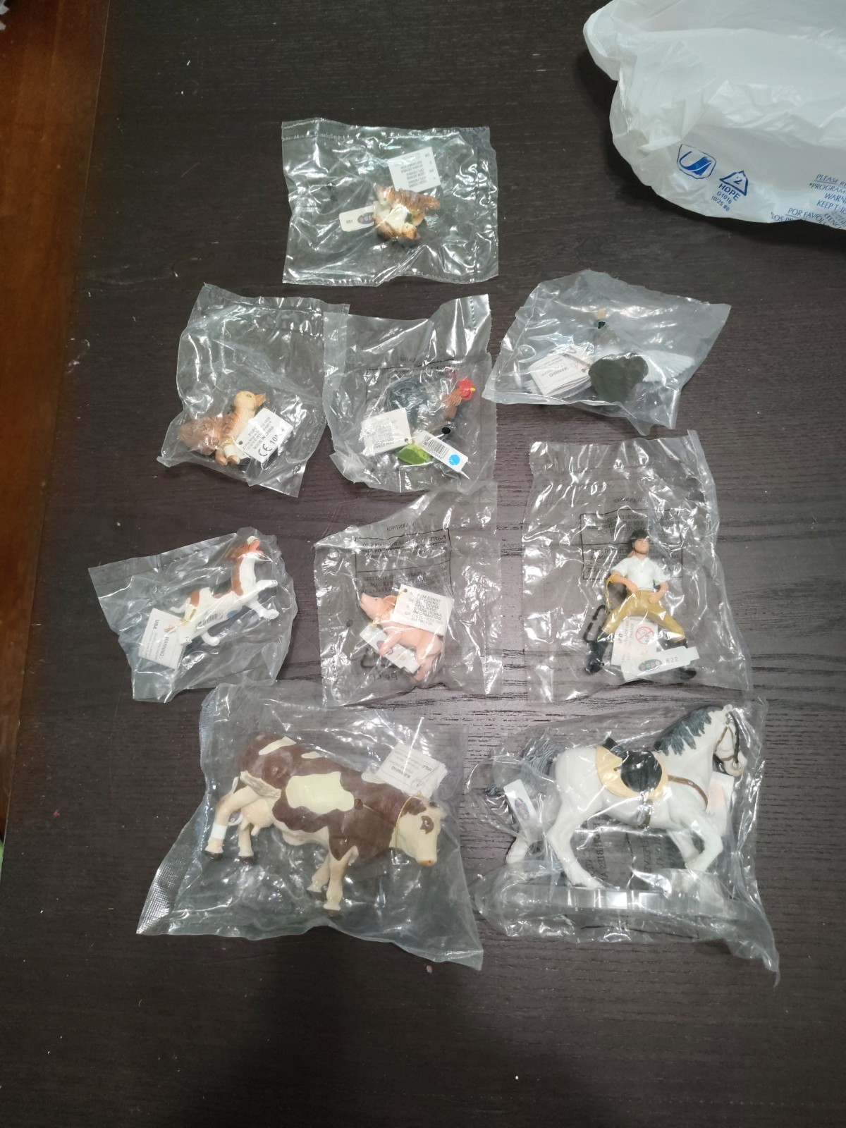 Lot Of 9 Papo Schleich Figures; Farm Animals, Etc