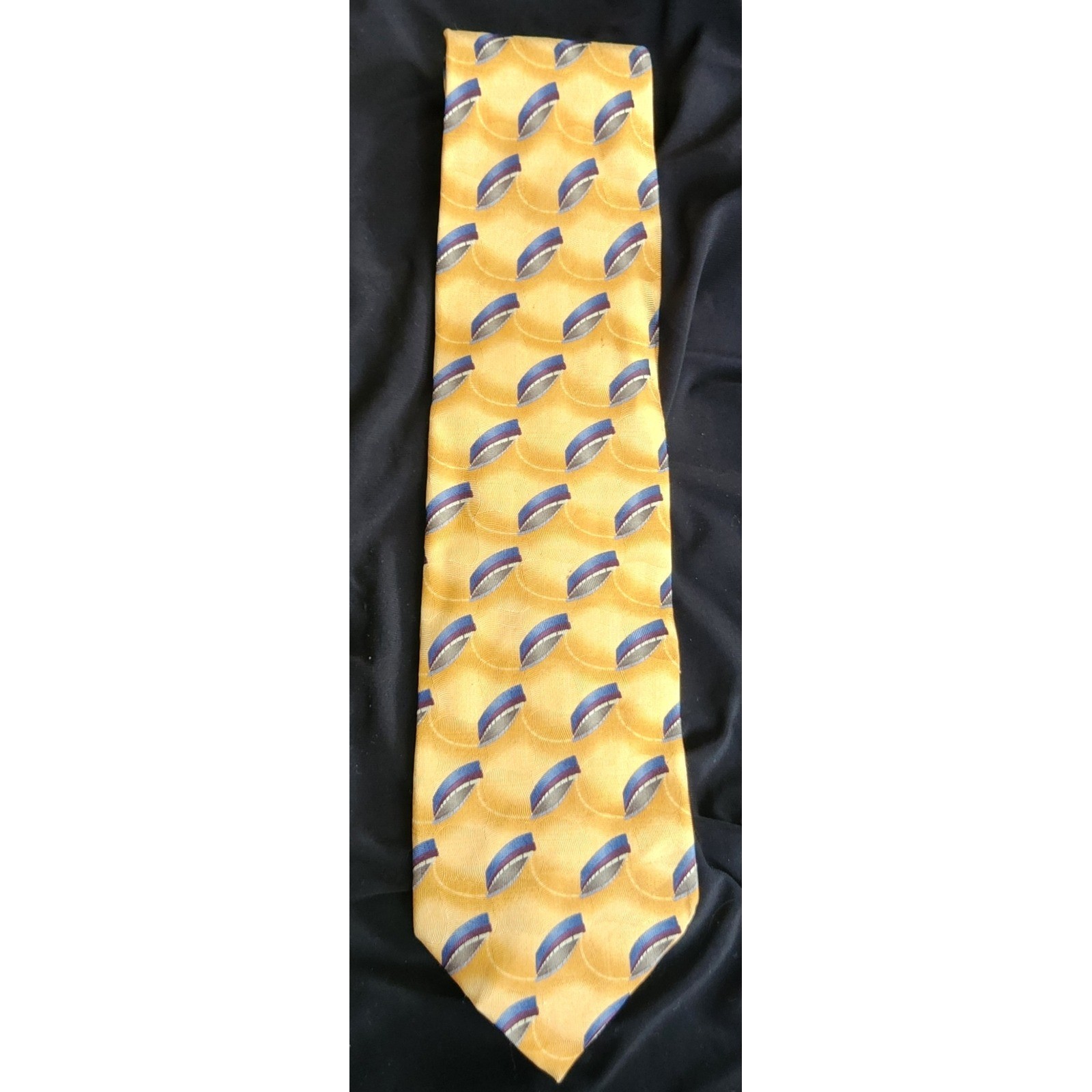 Nordstrom J.Z. Richards Silk Tie Mens OS Gold Blue Geometric Good USA Made SEO
