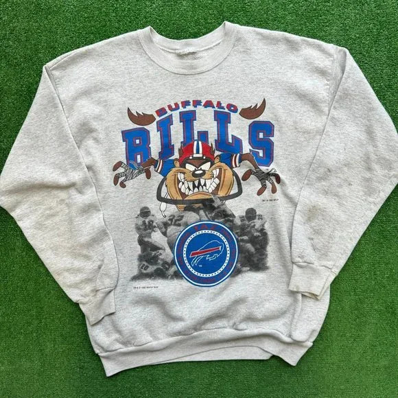 Vtg 1998 Retro Buffalo Bills Taz Football Unisex Crewneck Sweatshirt  KH17973