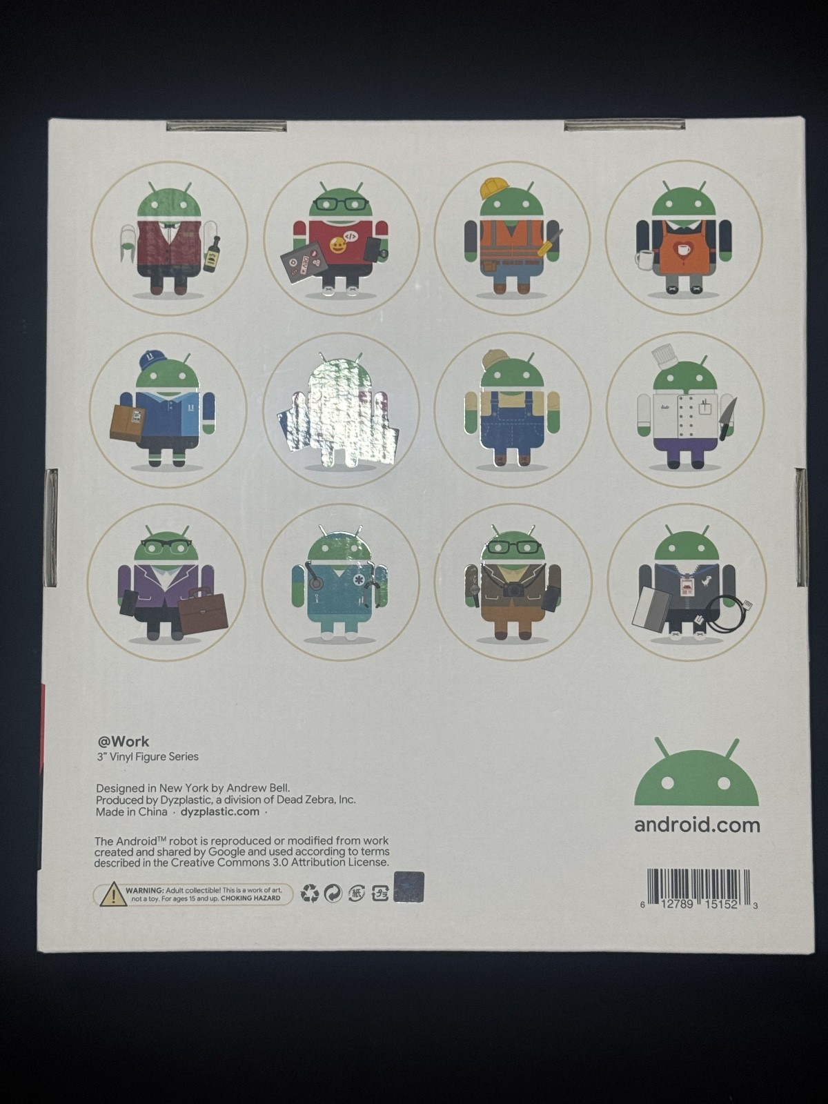ANDROID AT WORK COMPLETE SET OF 12 VINYL TOY FIGURE CASE DEAD ZEBRA ANDREW BELL