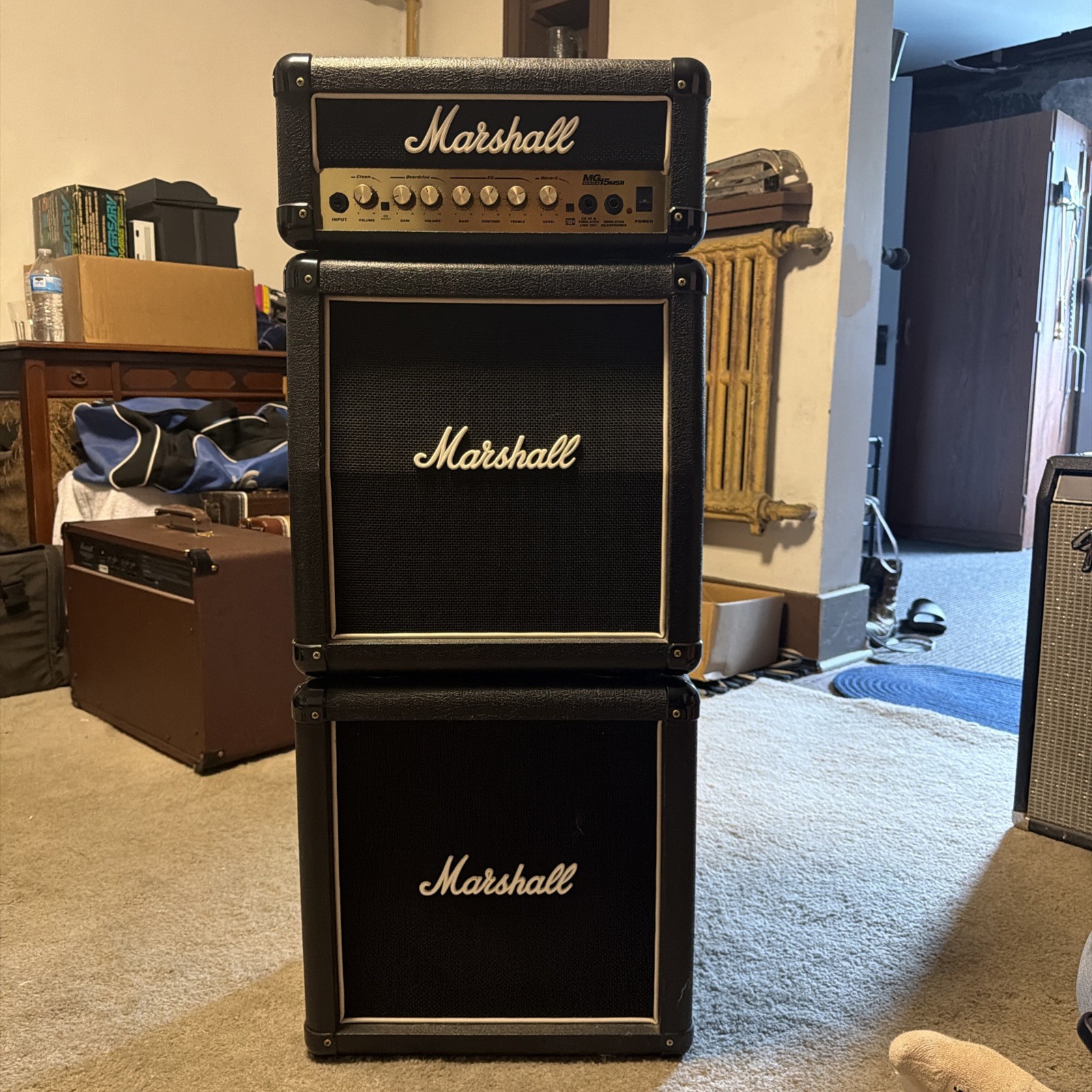2009 Marshall MG15MSII Microstack Guitar Amp Mini Stack