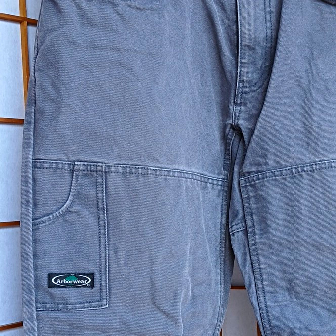 Arborwear Men\'s Grey Cotton Work Pants Size 32x32 Arborwear Men\'s Grey Cotton Work Pants Size 32x32