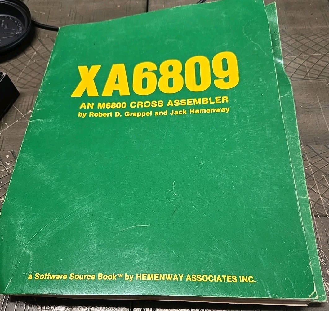 VINTAGE 1979 XA6809 AN M6800 CROSS ASSEMBLER. MACRO RELOCATING ASSEMBLER 6800 PR VINTAGE 1979 XA6809 AN M6800 CROSS ASSEMBLER. MACRO RELOCATING ASSEMBLER 6800 PR