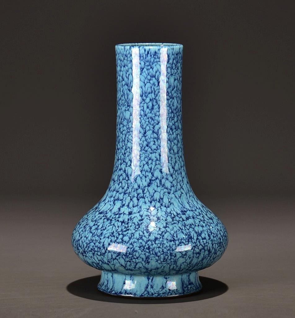 Qianlong Signed Old Chinese Jun Kiln Vase U61