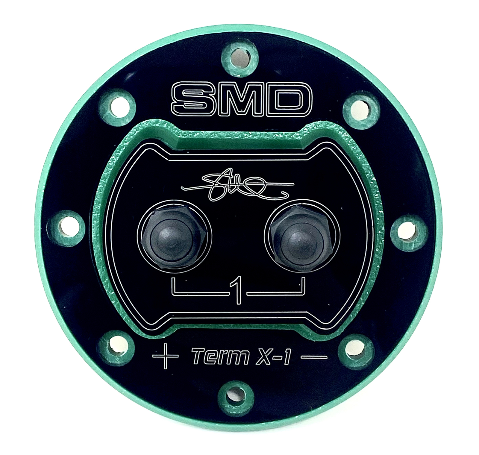 SMD Steve Mead Designs 1 Channel Heavy Duty Speaker Terminal X-1 Aluminum Green