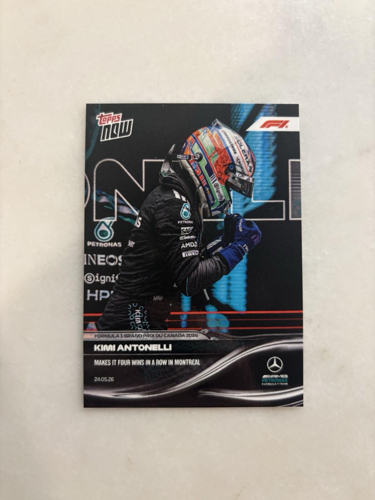 2026 Formula 1 Topps Now Kimi Antonelli Card 29 4 Wins In A Row 2026 Formula 1 Topps Now Kimi Antonelli Card 29 4 Wins In A Row