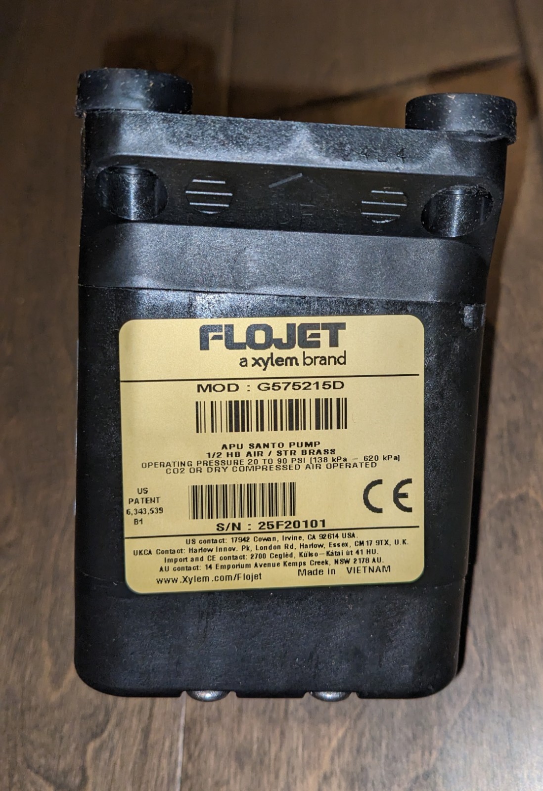 Flojet G575215D Air Operated G57 Series Pump