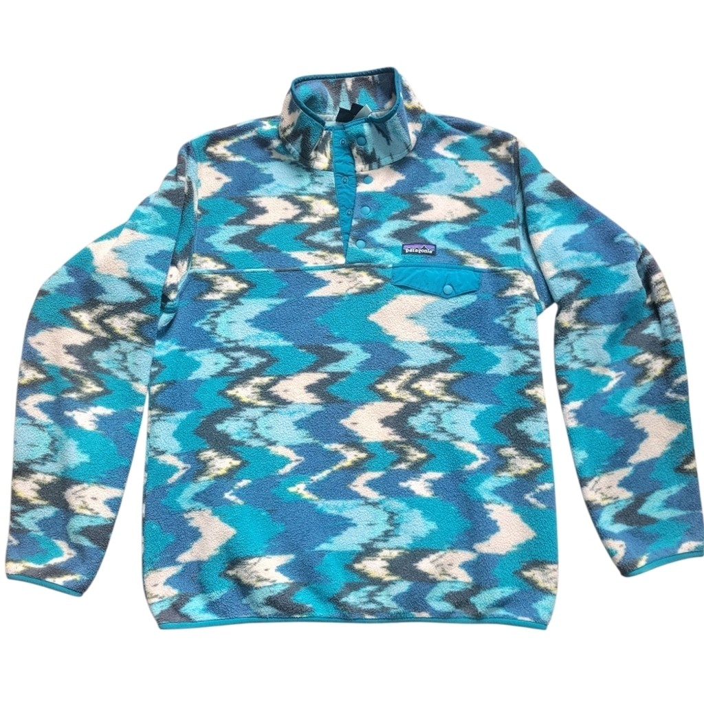 Patagonia   M\'s Lightweight Synchilla Snap-T Fleece Pullover / L / Trout Waves