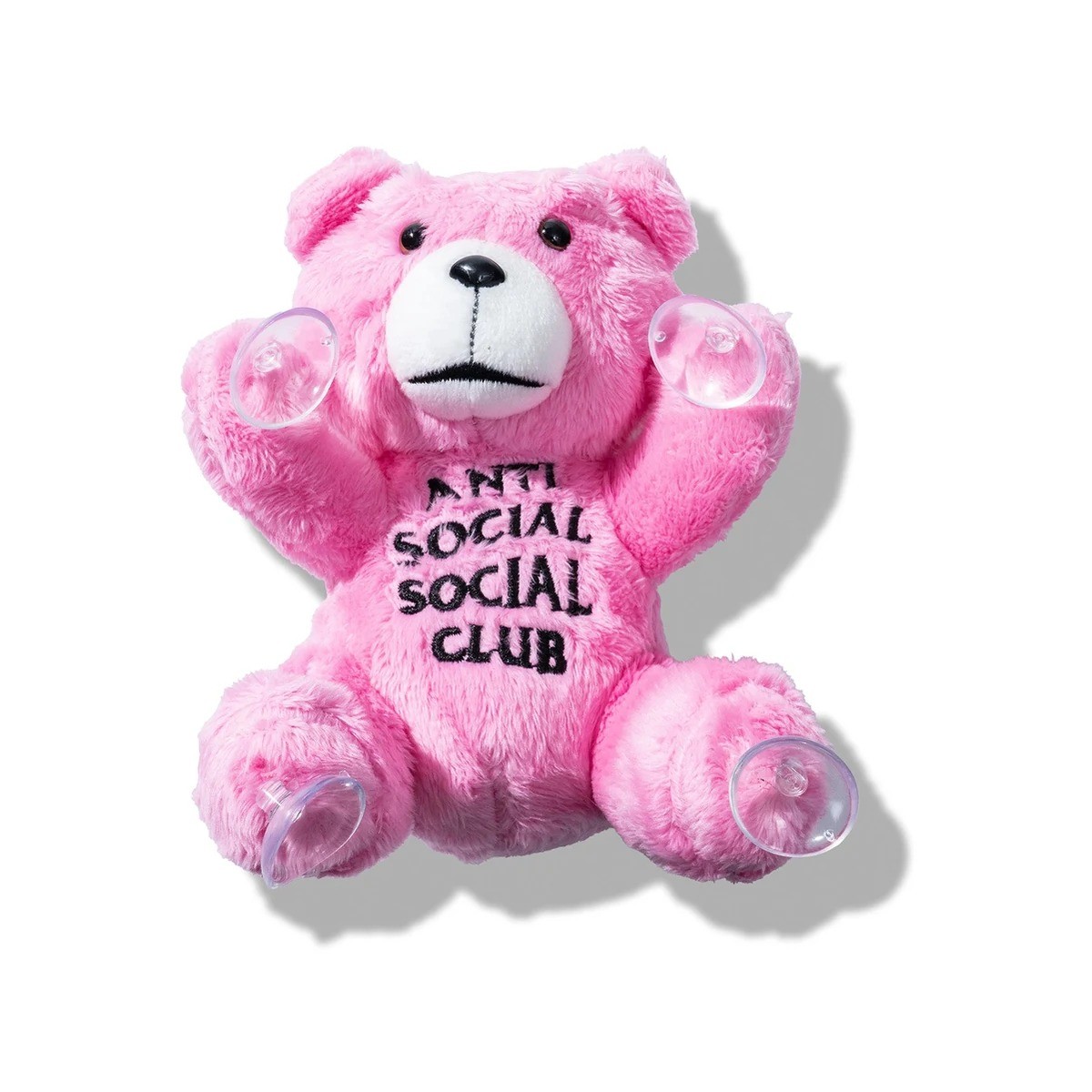 Anti Social Social Club Window Plush Bear Pink New Anti Social Social Club Window Plush Bear Pink New