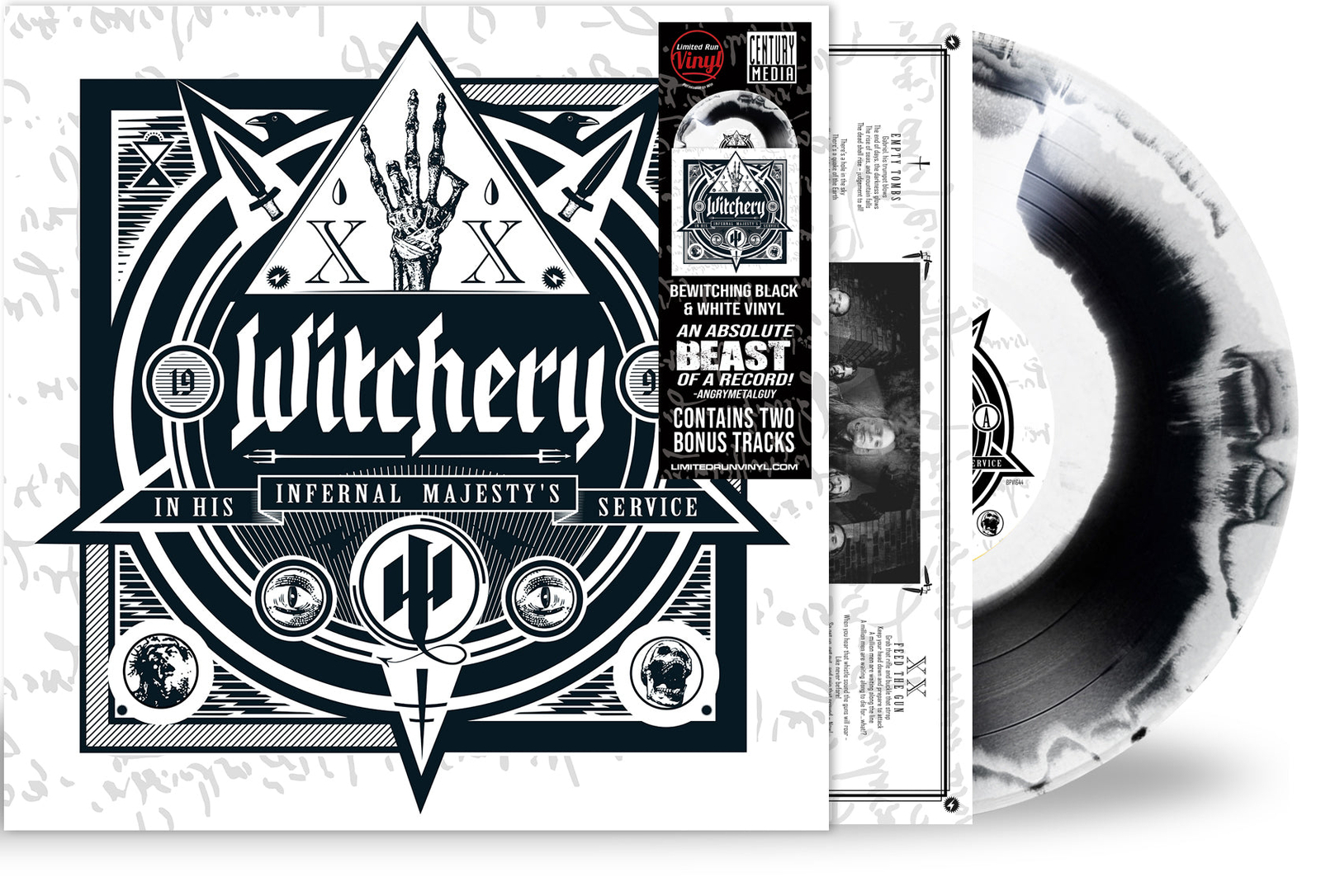WITCHERY - IN HIS INFERNAL MAJESTY\'S SERVICE (*NEW-Black & White Swirl, 2024)