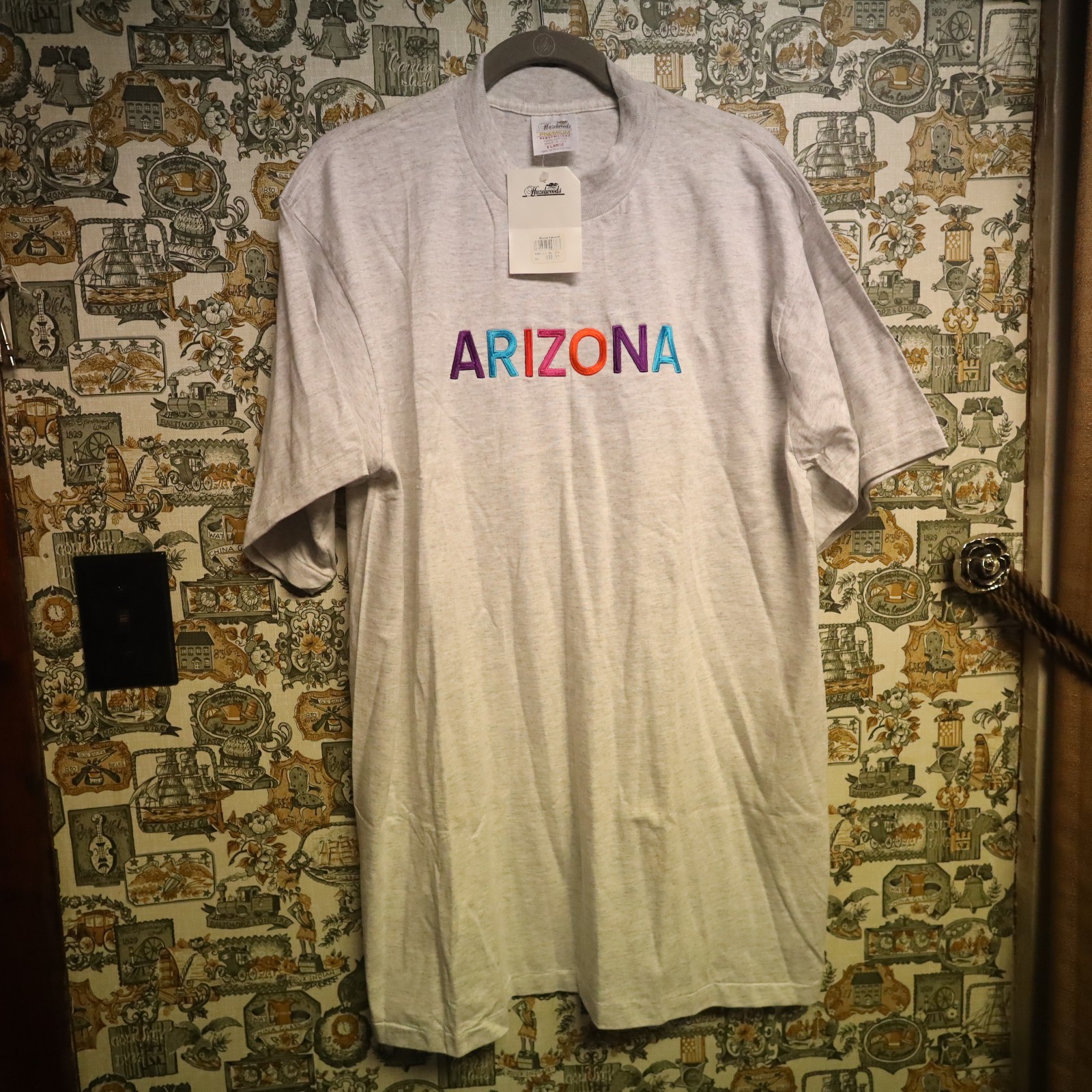 NWT VTG Hazelwoods T-Shirt Gray Arizona Souvenir Single Stitch Size XL USA