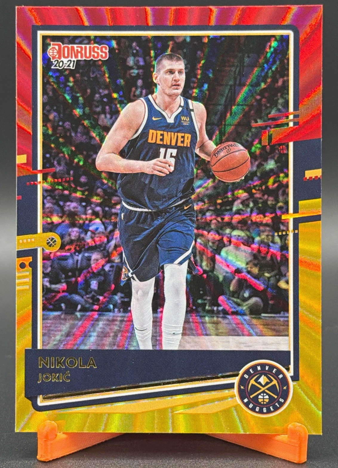 Panini Donruss 2020-21 Nikola Jokić #7 Denver Nuggets Gold Refractor RARE 🔥