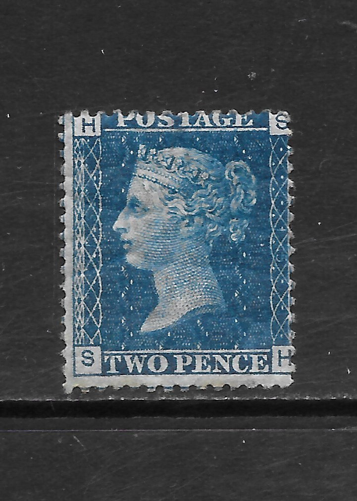 GREAT BRITAIN SCOTT 30 MLH FINE - 1869 2p BLUE ISSUE - (PLATE 15)