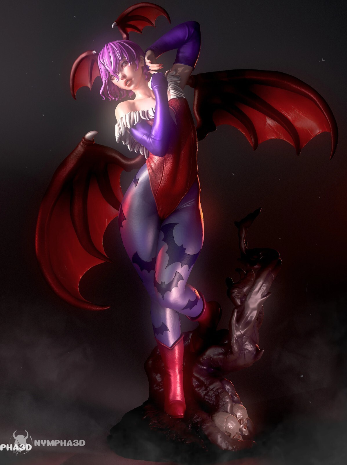 1:8 Lilith Aensland Darkstalkers Fan Art UNPAINTED Resin Garage Kit