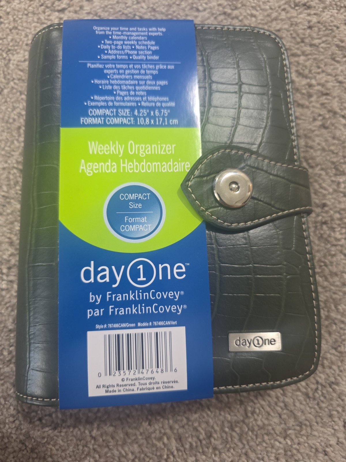 Franklin Covey Compact Day 1 Weekly Organizer Vintage 4.25