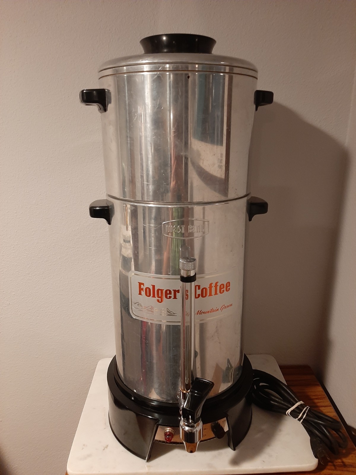 Vintage West Bend Coffee Pot Maker Up To 100 Cups Percolator Warmer