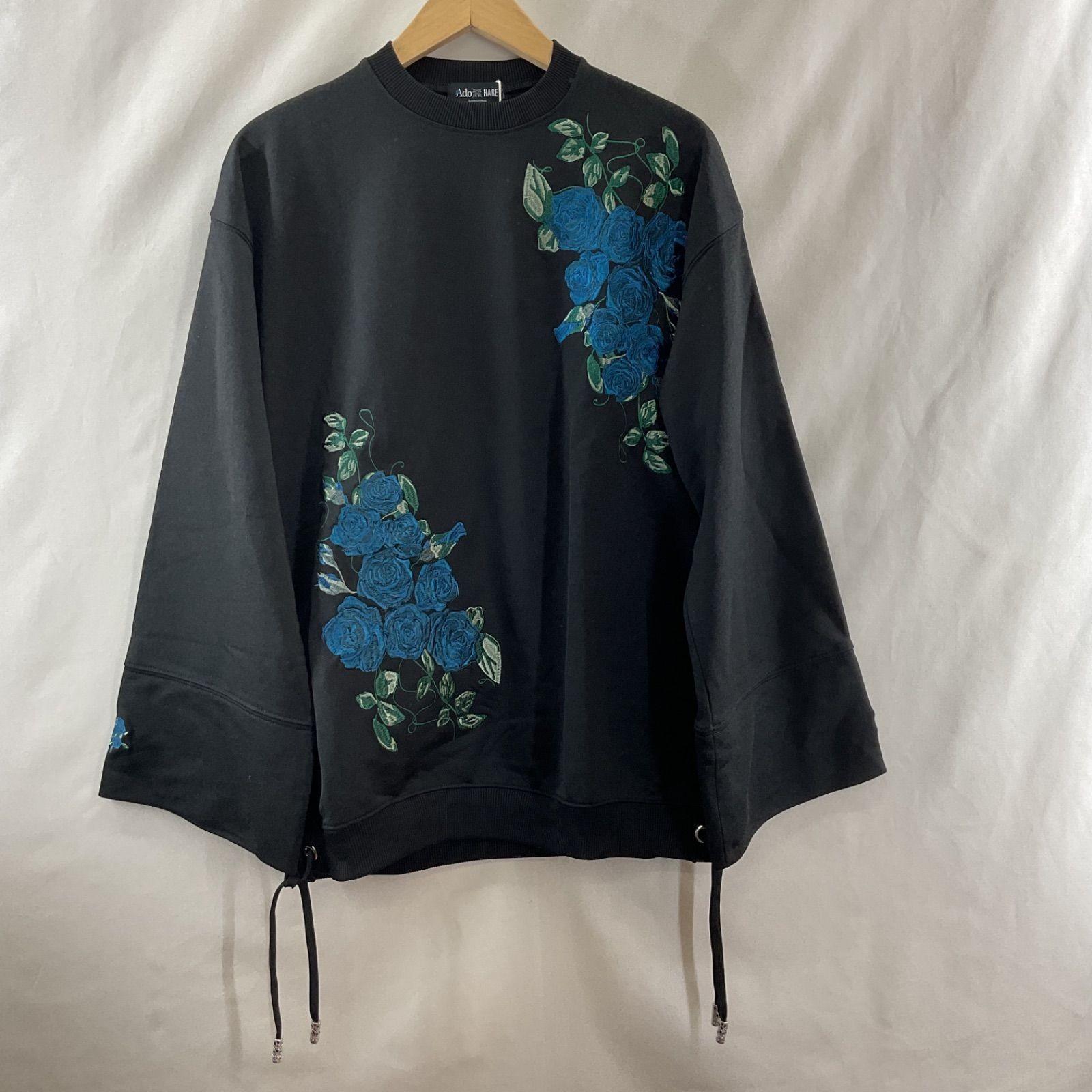 Ado x HARE Side Lace Up Shishu Sweatshirts 996792 Unisex Hare Embroidery Size S