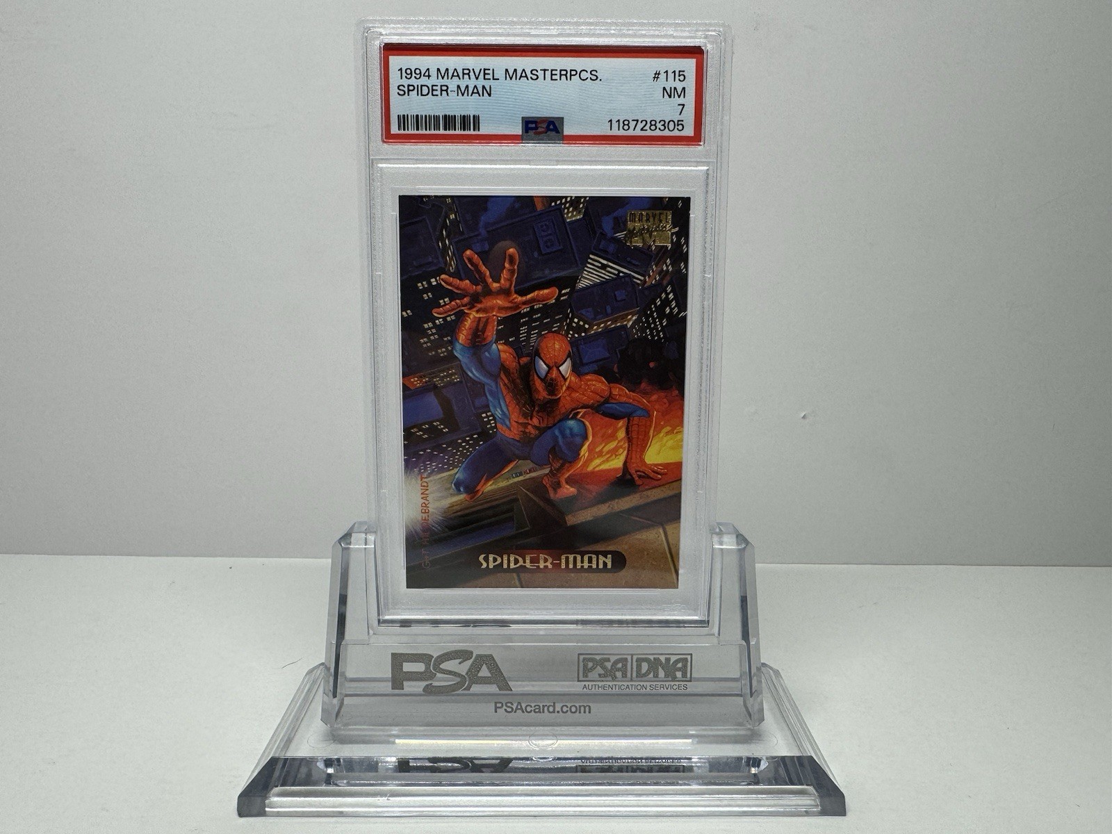 1994 Marvel Masterpieces Spider-Man #115 PSA 7