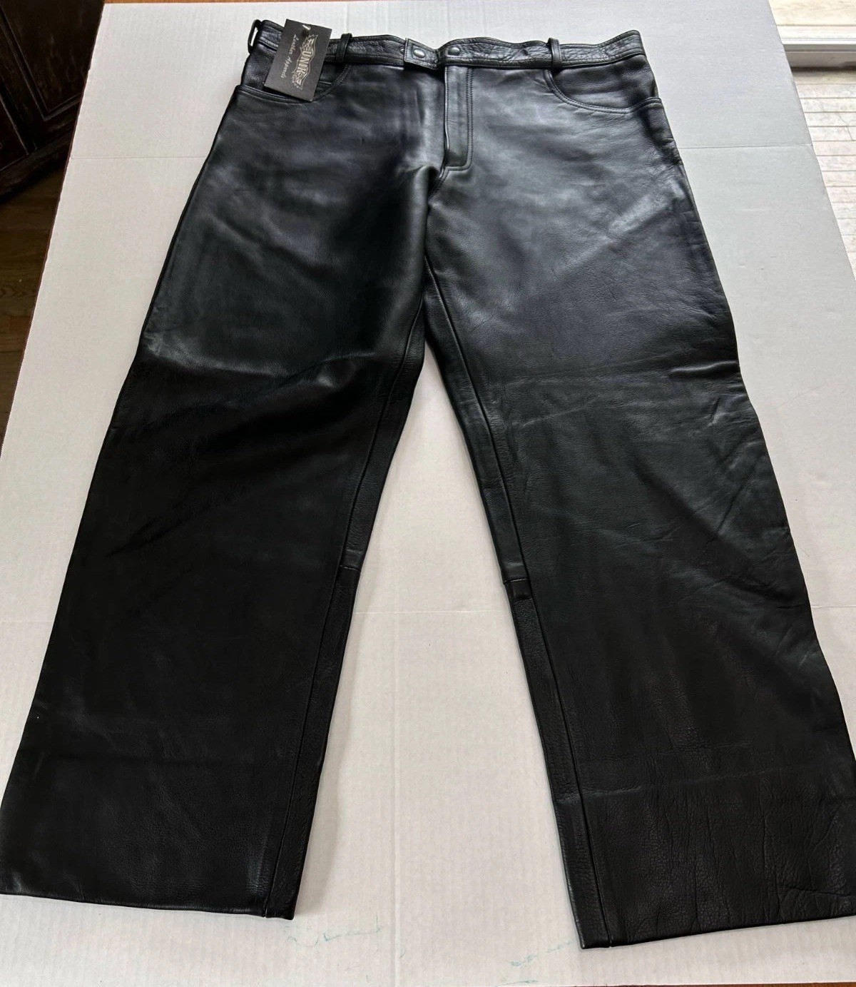 NICE Unik Premium Leather Pants Size 42 Style 752 Harley Davidson Grunge Rick