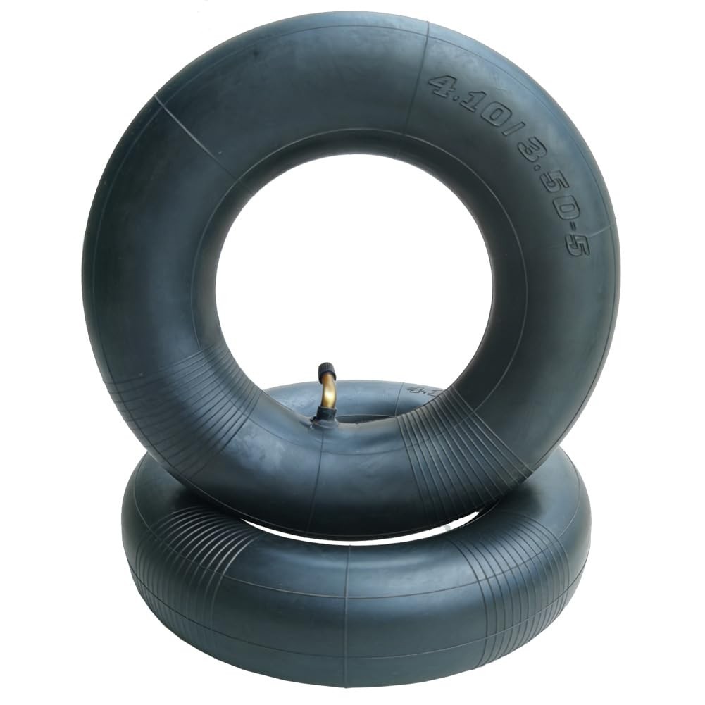 2 Pack 4.10/3.50-5 Inner Tube with TR87 Bent Metal Valve Stem for Hand Trucks...