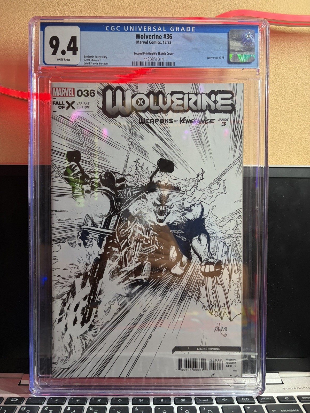 2023 Wolverine #36 1st appearance Hellverine CGC 9.4 Leinil Francis Yu Variant 2023 Wolverine #36 1st appearance Hellverine CGC 9.4 Leinil Francis Yu Variant