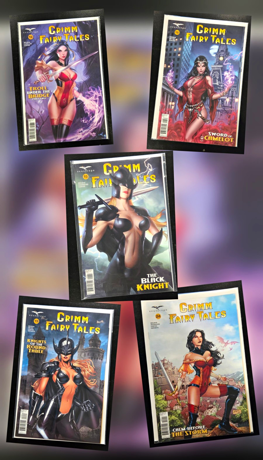 Zenescope Grimm Fairy Tales Comic Book Lot 5 Issues #15 #16 #18 #19 #24
