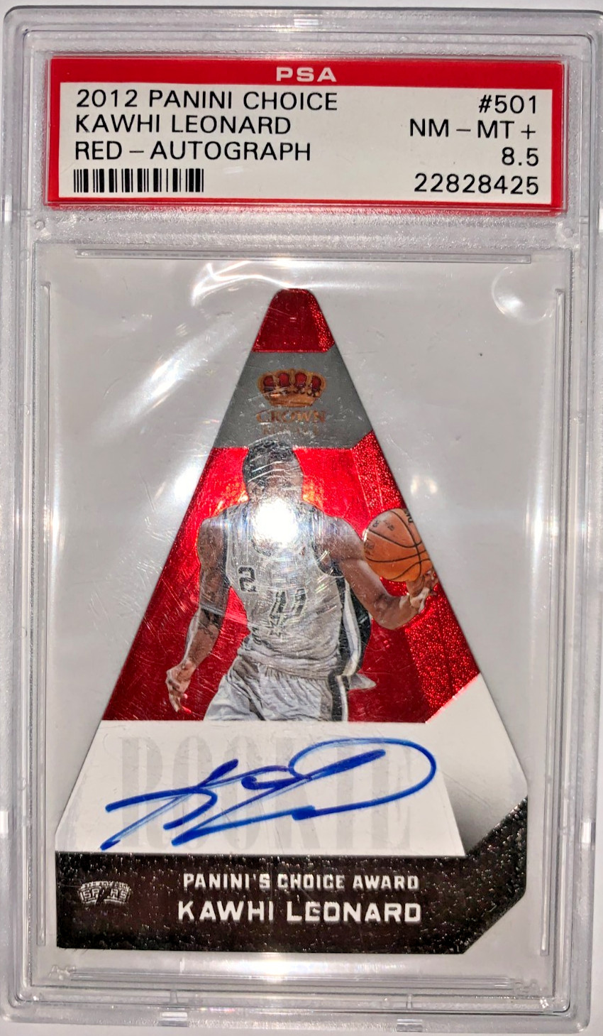 PSA NM-MT+ 8.5 2012 Panini Choice KAWHI LEONARD Red - Autograph RC #501