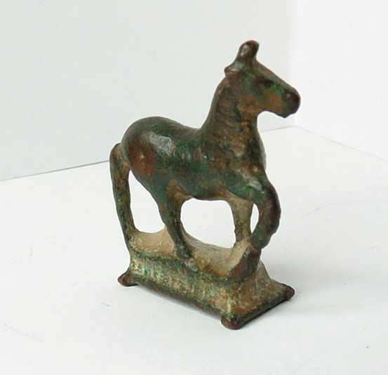 ANCIENT GENUINE GREEK ROMAN HORSE STATUE BRONZE FIGURE WITH GREEN PATINA ANCIENT GENUINE GREEK ROMAN HORSE STATUE BRONZE FIGURE WITH GREEN PATINA