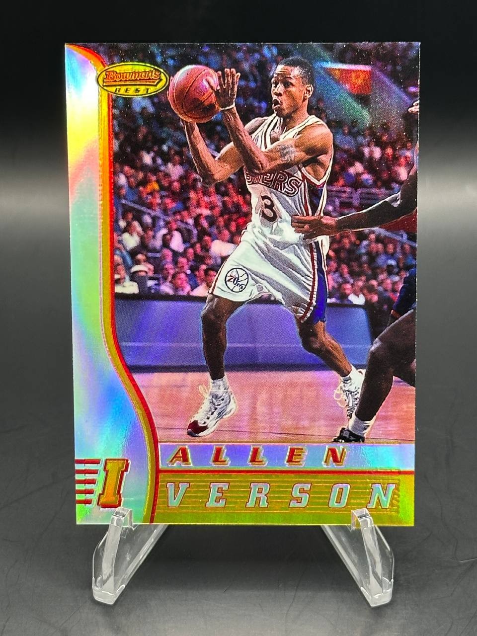 1996-97 Bowman\'s Best Allen Iverson RC Refractors #R1 Philadelphia 76ers 1996-97 Bowman\'s Best Allen Iverson RC Refractors #R1 Philadelphia 76ers