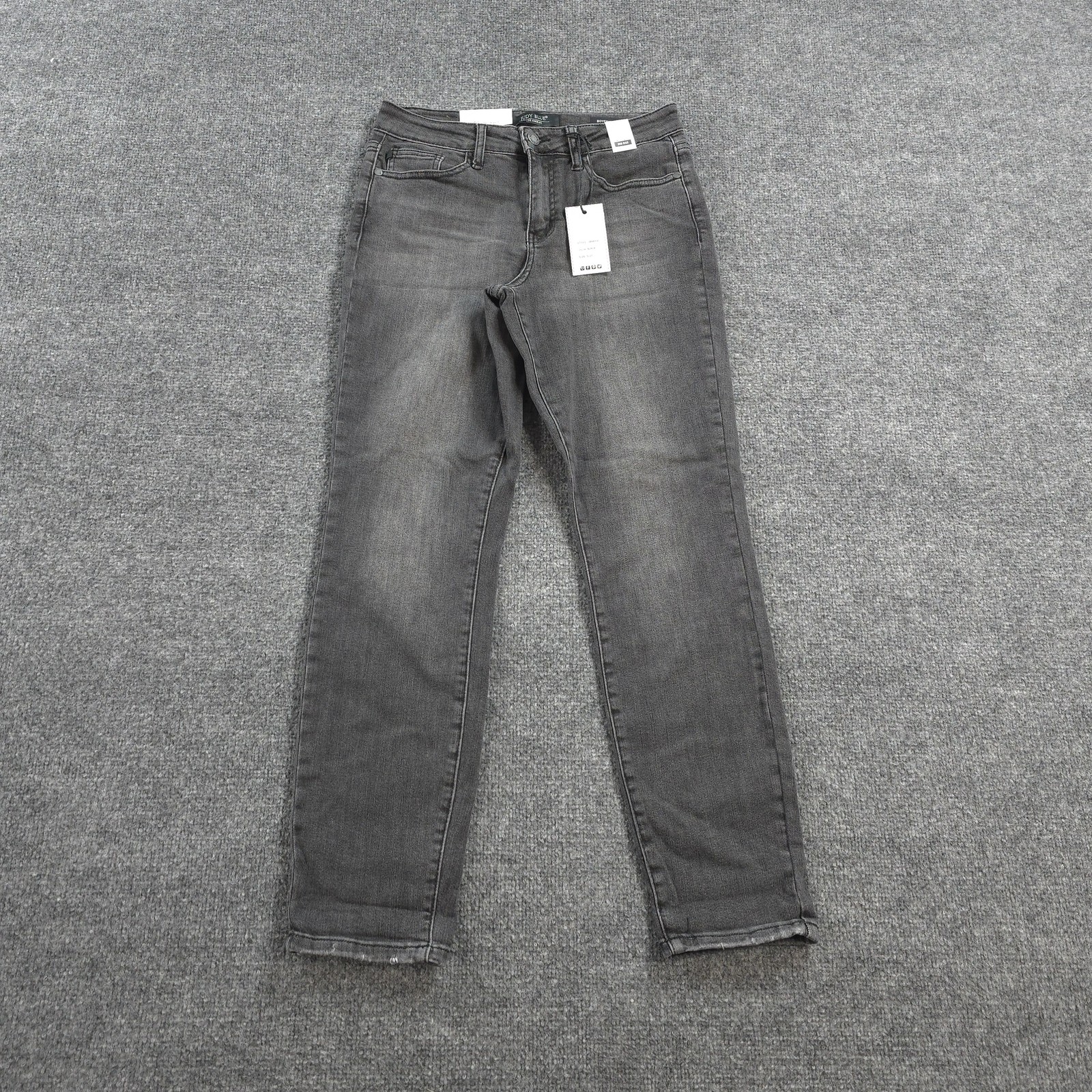 Judy Blue Jeans Womens 5/27 Black Boyfriend Mid Rise Relaxed Stretch Denim NEW