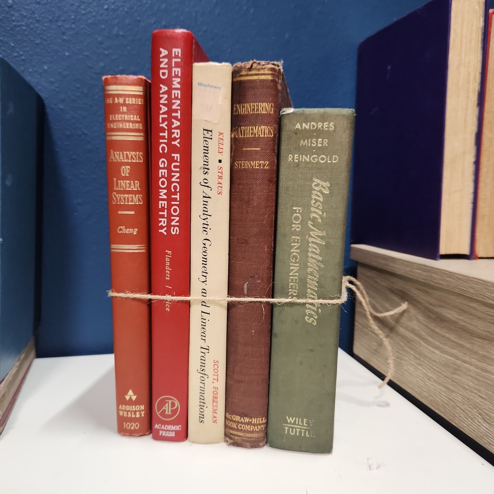 Vintage Engineering Mathematics Book Lot 5 Linear Systems Geometry Steinmetz