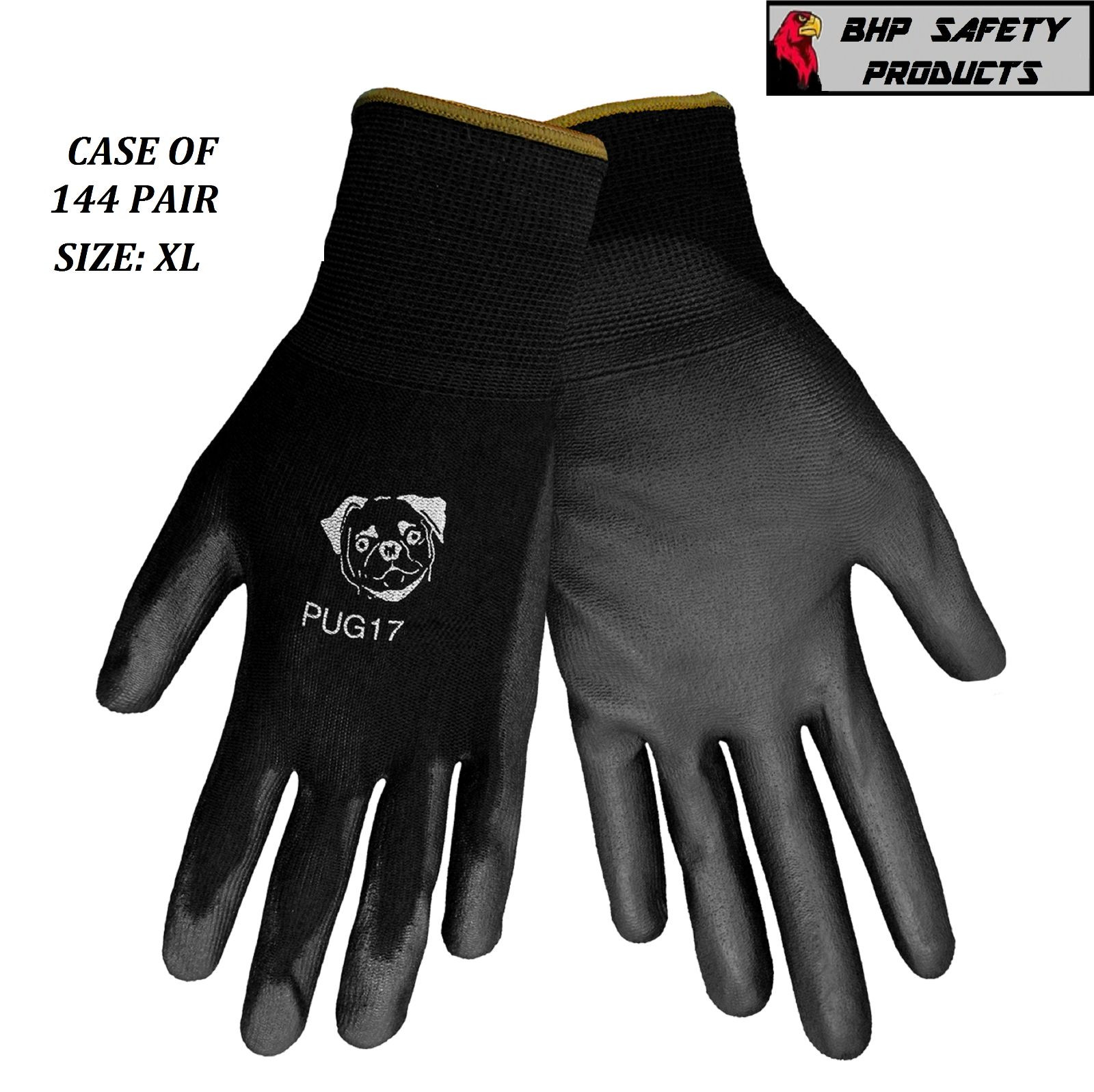 GLOBAL GLOVE PUG17-XL PU POLYURETHANE WORK GLOVES SIZE X-LARGE (CASE 144 PAIR)
