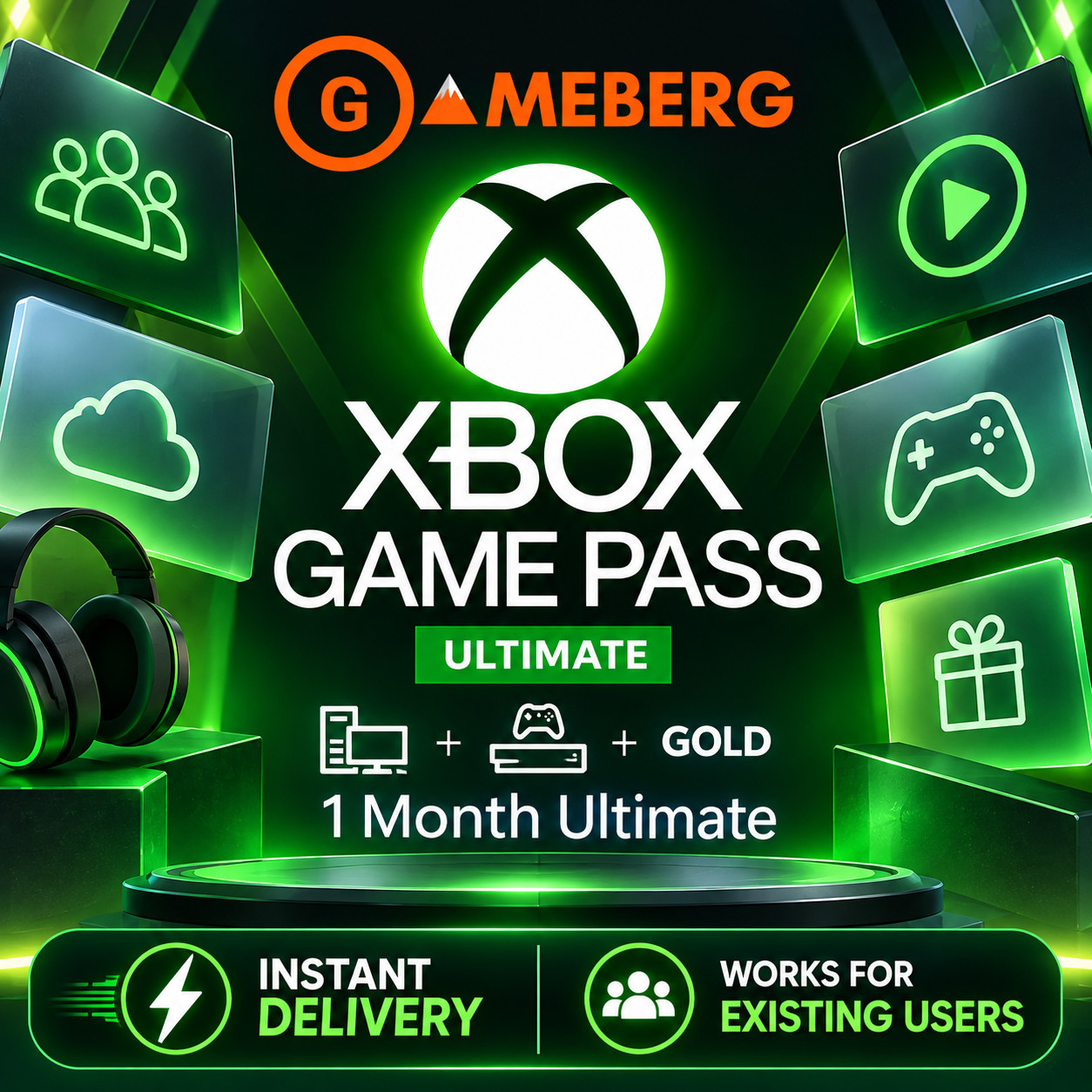 Xbox Game Pass Ultimate 1 Month Live Gold Membership XGPU - USA Only