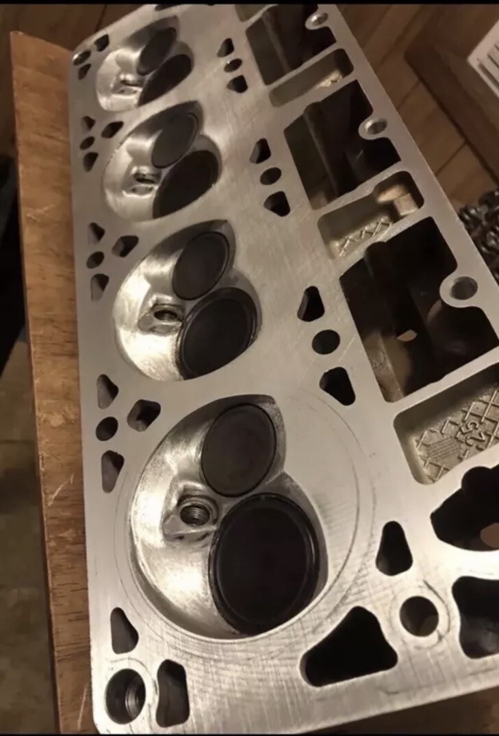 243/799 Cylinder Heads Fully Ported .600 Springs Valves Trunnion Rockers Rebuilt