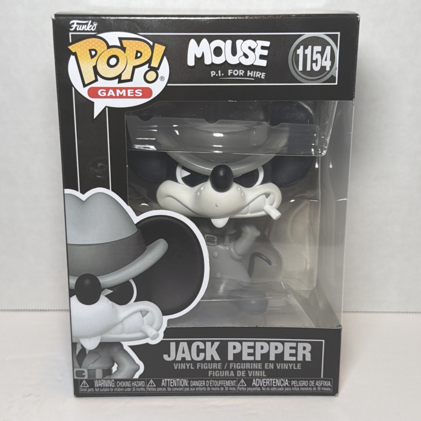 Funko POP Games Mouse P.I. For Hire Jack Pepper #1154 Vinyl Figure New 92567