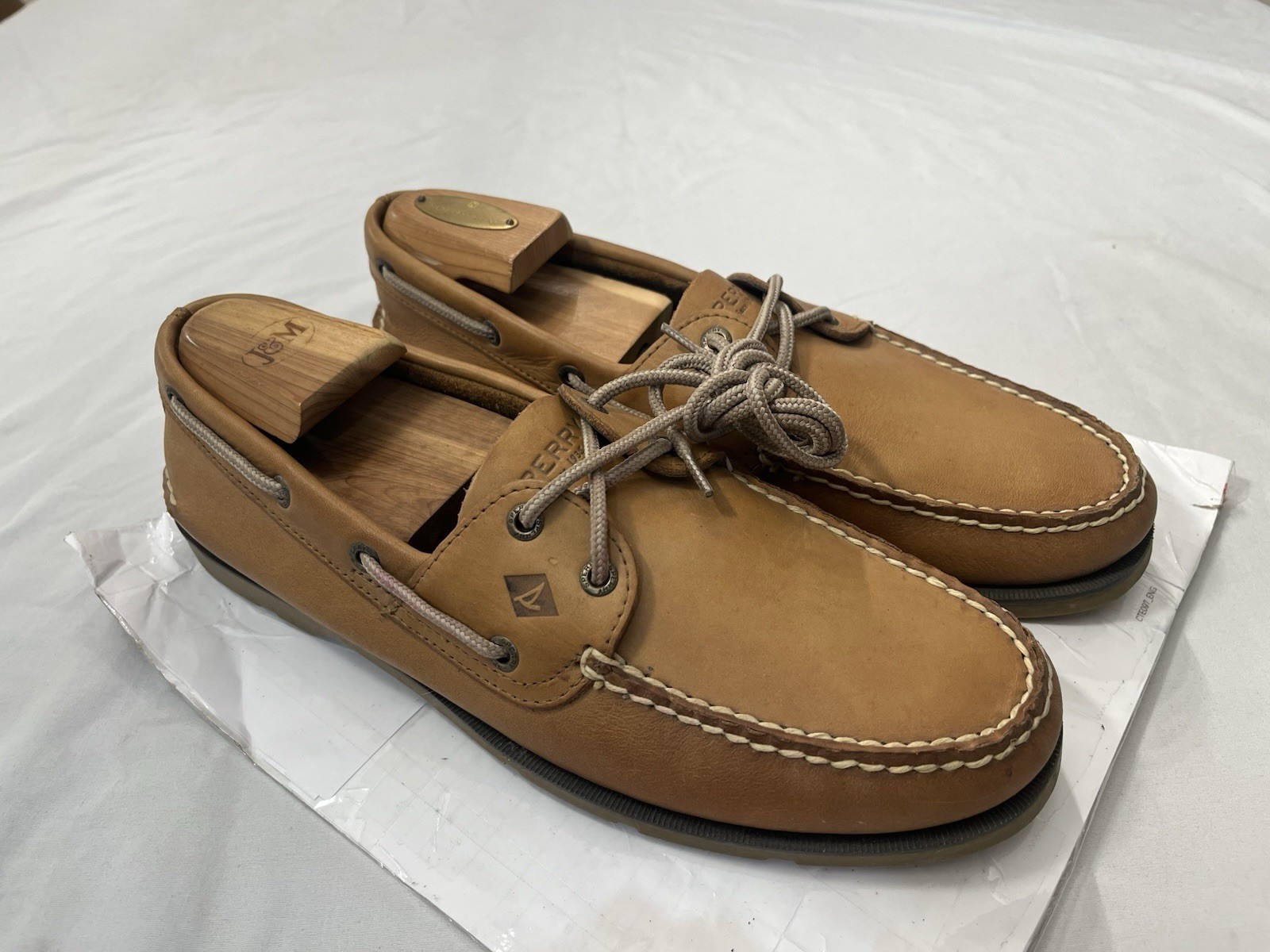Sperry Men\'s Leeward 2 Eye Boat Shoe Leather SAHARA Brown 0777894 Sz US 11 M EUC Sperry Men\'s Leeward 2 Eye Boat Shoe Leather SAHARA Brown 0777894 Sz US 11 M EUC