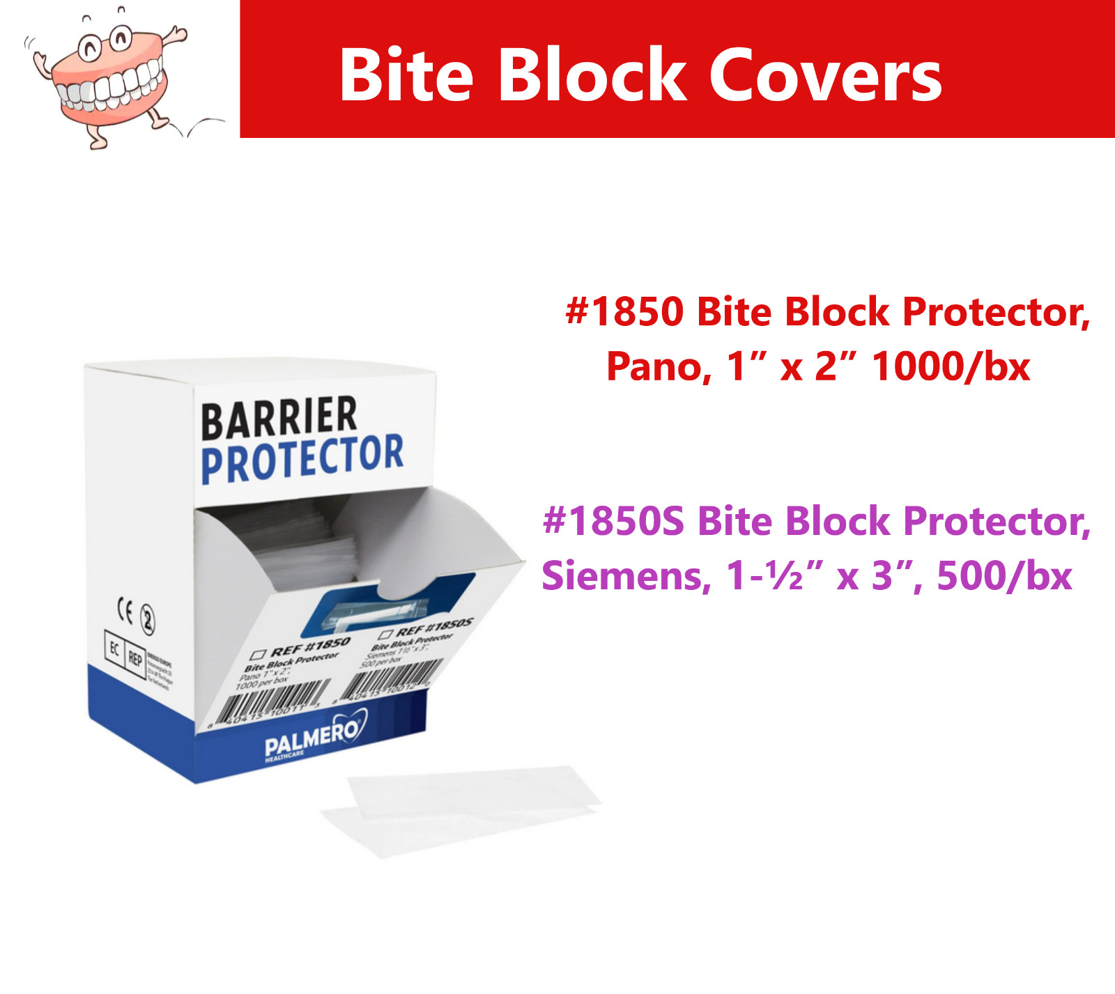 Dental Palmero Panoramic Bite Block Covers For Pano x-ray or Siemens 1850 /1850S Dental Palmero Panoramic Bite Block Covers For Pano x-ray or Siemens 1850 /1850S