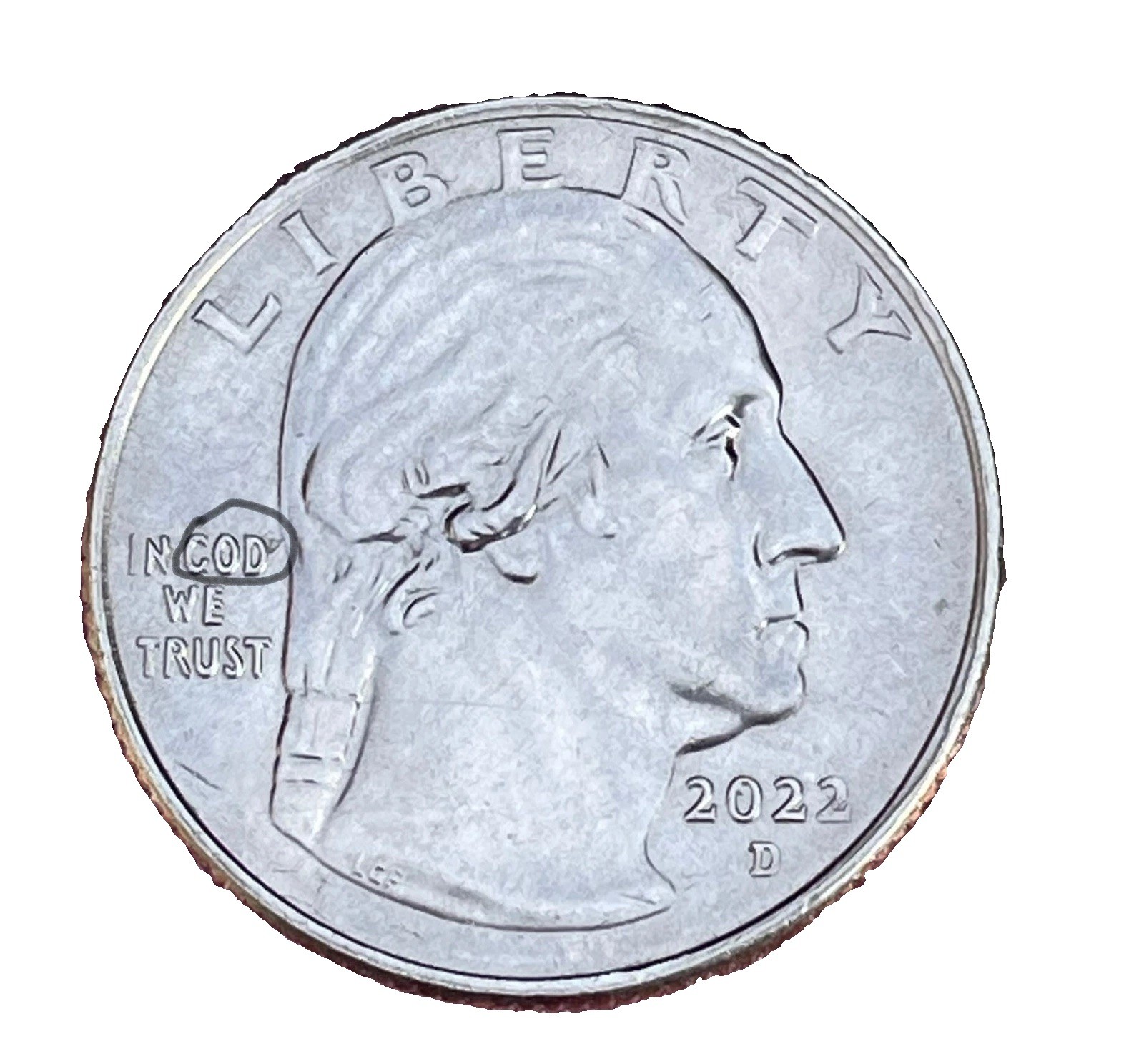 2022 D Wilma Mankiller Quarter  (Rare Coin) Clad Annealing Error.