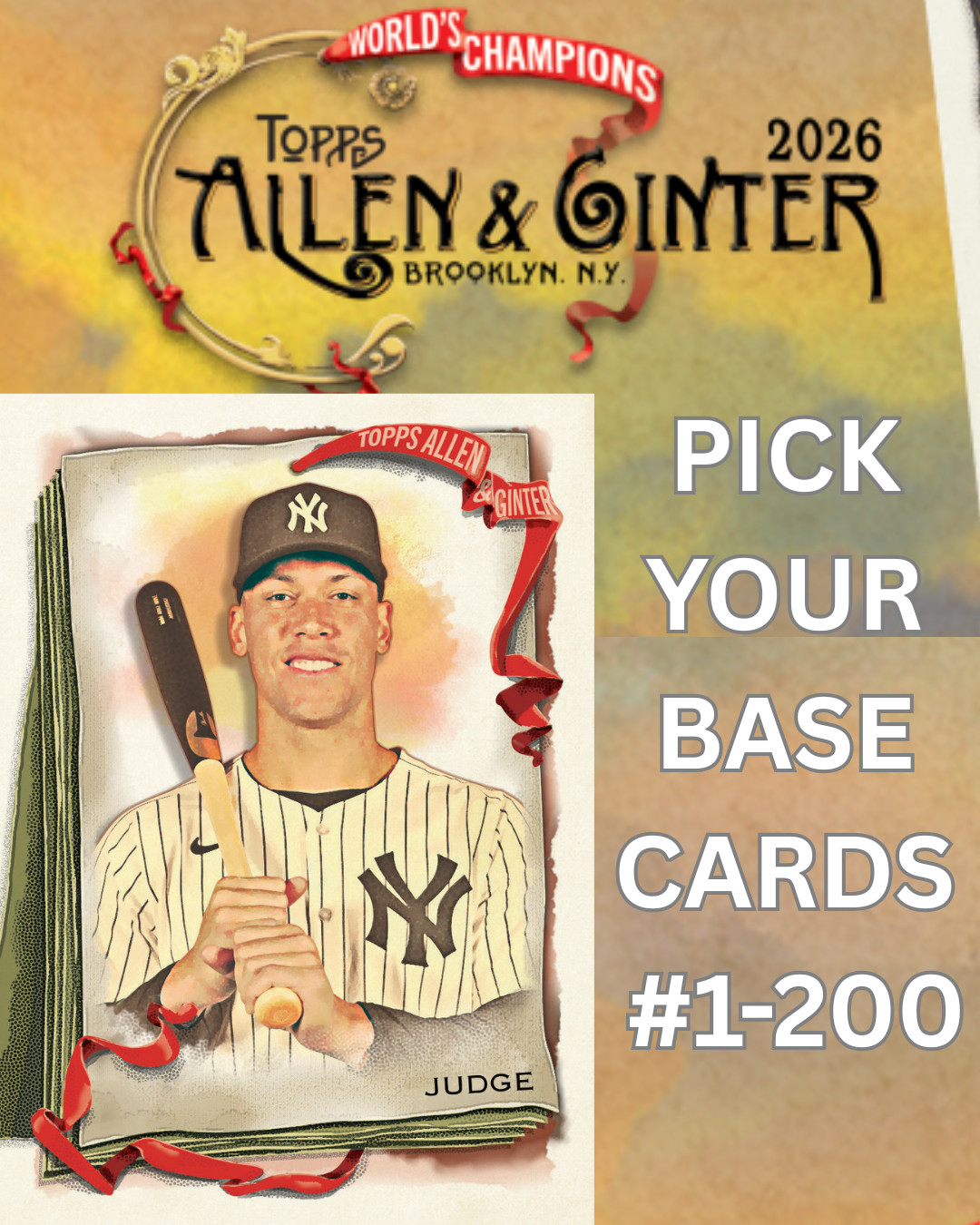 2026 Topps Allen & Ginter Baseball ⚾ BASE SINGLES #1-200 You Pick 🔥 *PRESALE