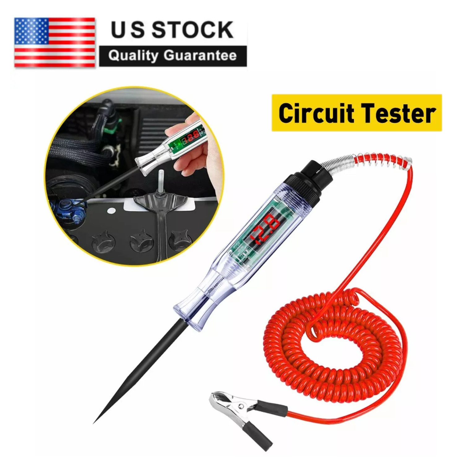 Digital Electric Voltage Circuit Tester Automotive Test Light Car Truck 3-48V
