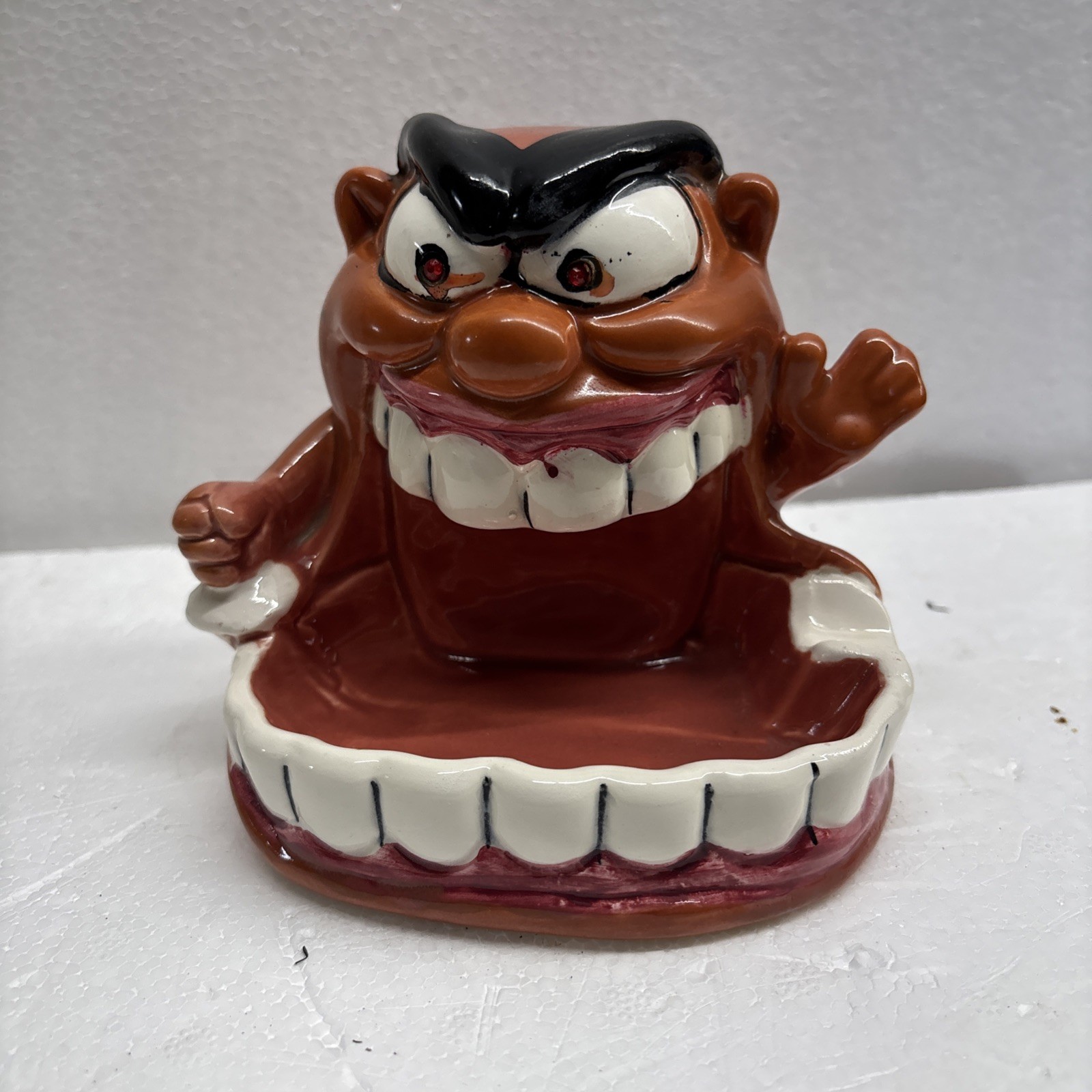 Kreiss Vintage Collectable Psycho Ceramics Ashtray Trinket Dish 1960-70s Whacky Kreiss Vintage Collectable Psycho Ceramics Ashtray Trinket Dish 1960-70s Whacky