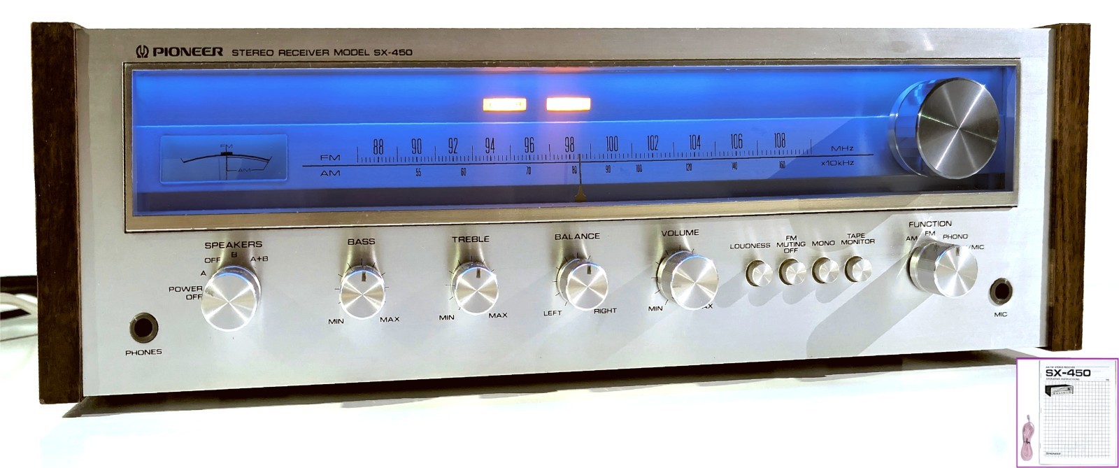 🔥【PRO SERVICED】Pioneer SX-450 30W Receiver~XSTR/CAP/P.SWITCH/LED MODS💥GUARANTY