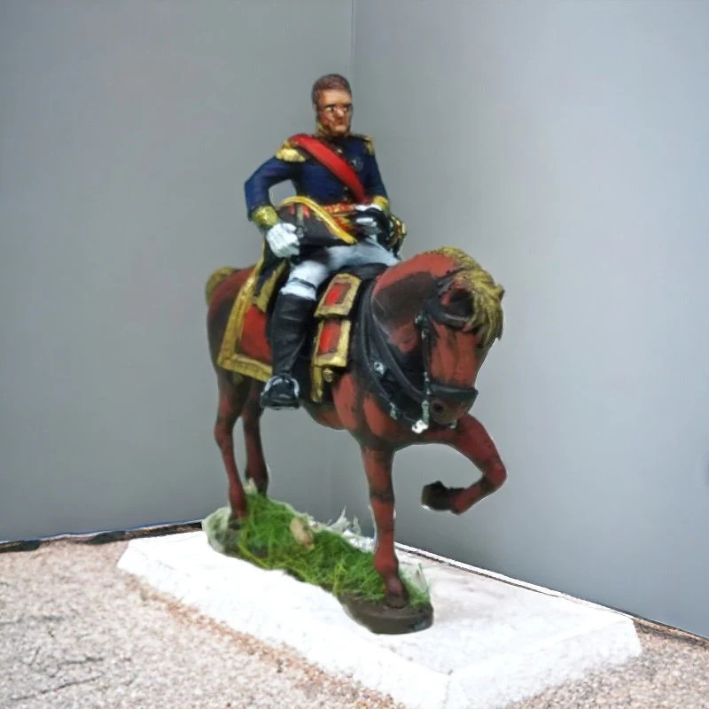 Cuirassier General & Officer 28mm Napoleonic Unpainted Resin Wargame Miniatures