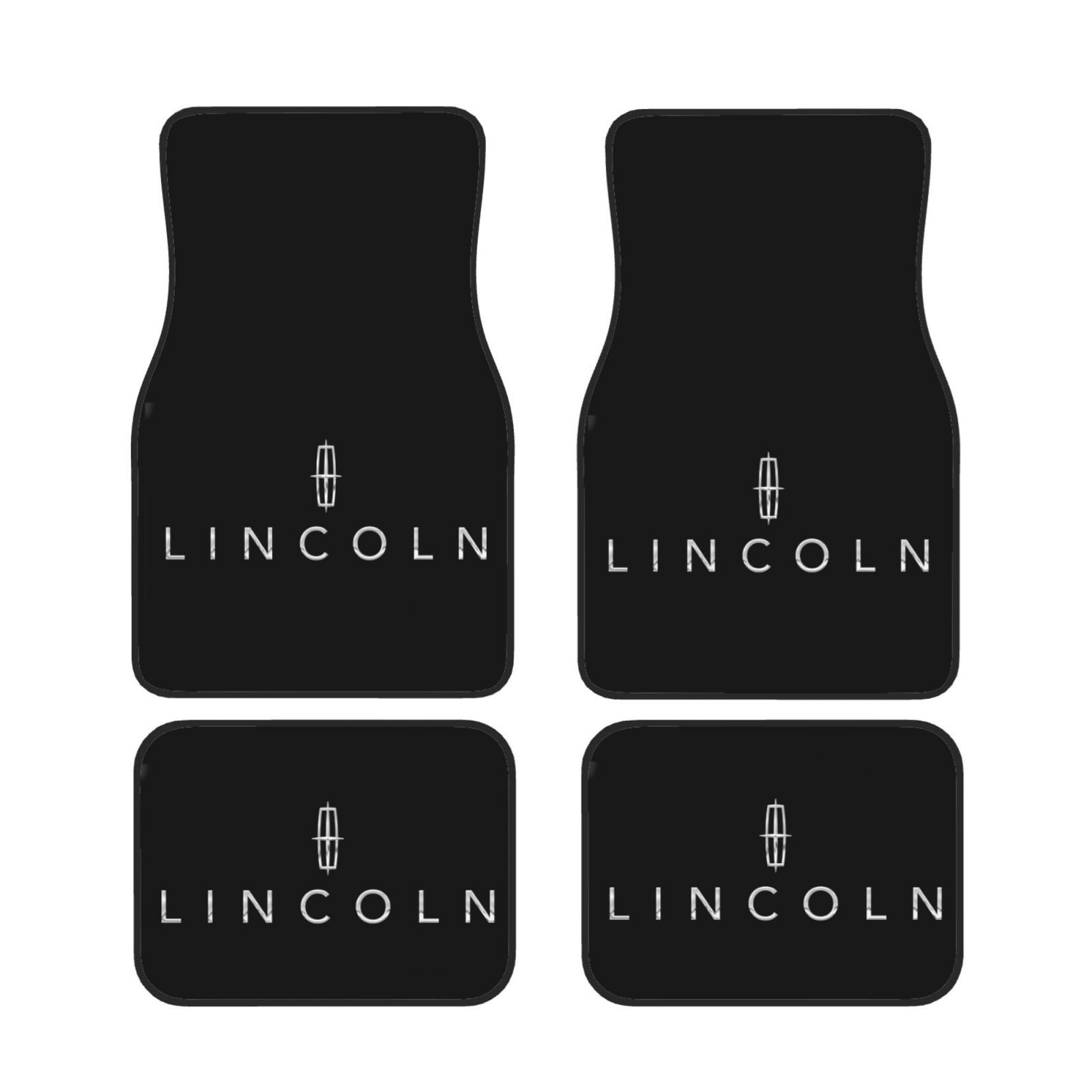 LINCOLN 4PCS Universal Car Floor Mats Auto Carpets Interior Trim Accessories