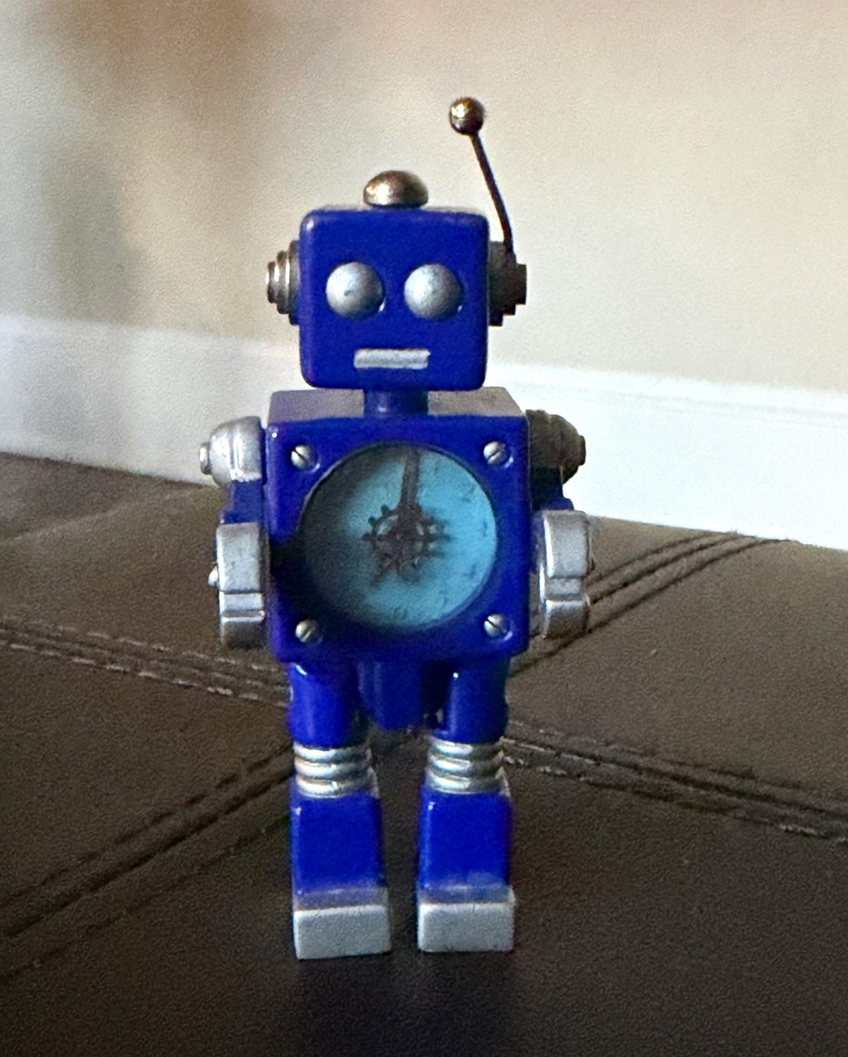 TOKYObay Collectible Blue Metal Robot Toy with Clock Face, Vintage 1970 Works TOKYObay Collectible Blue Metal Robot Toy with Clock Face, Vintage 1970 Works