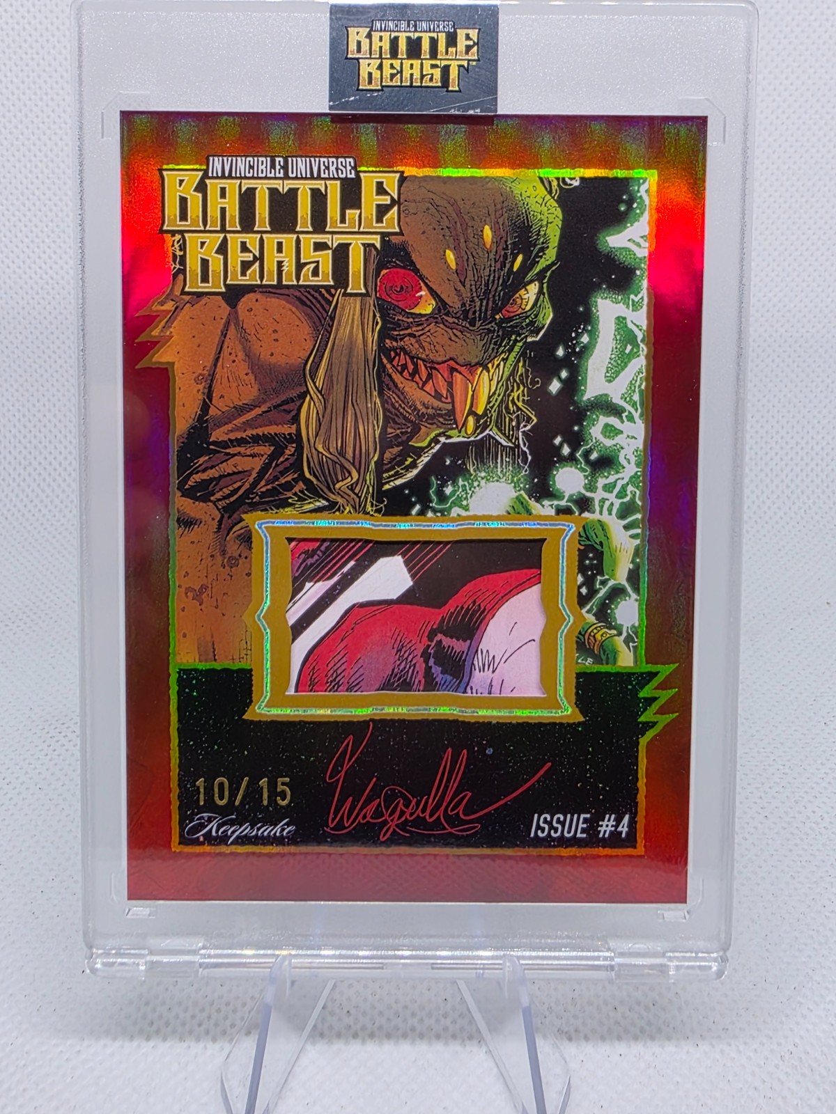 2026 INVINCIBLE BATTLE BEAST Spotlight ISSUE #4 Relic Card ~ 10/15 SERIALZED