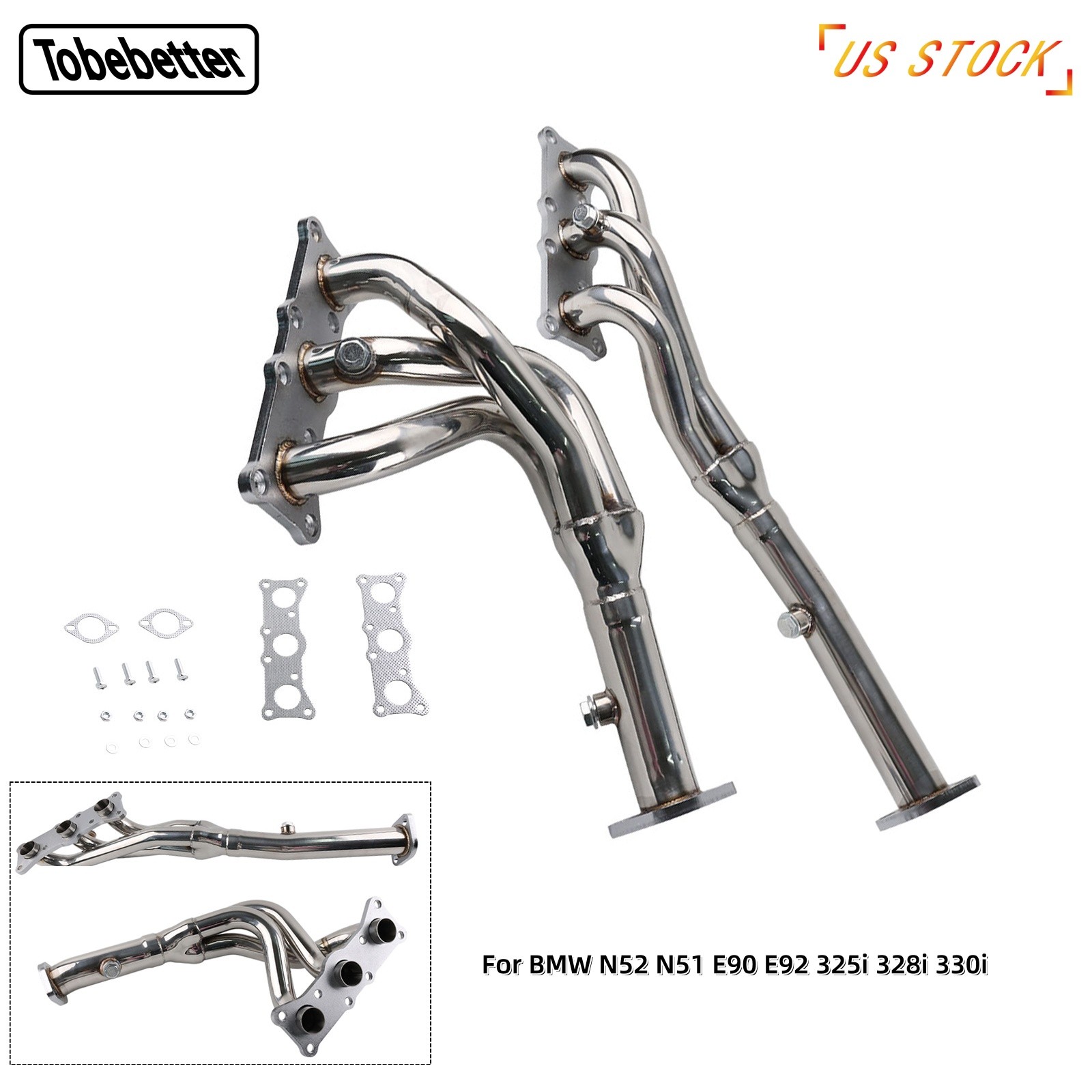 For BMW 325i 328i 330i N51 N52 E90E92E82 Engine Replacement Exhaust Manifold Kit